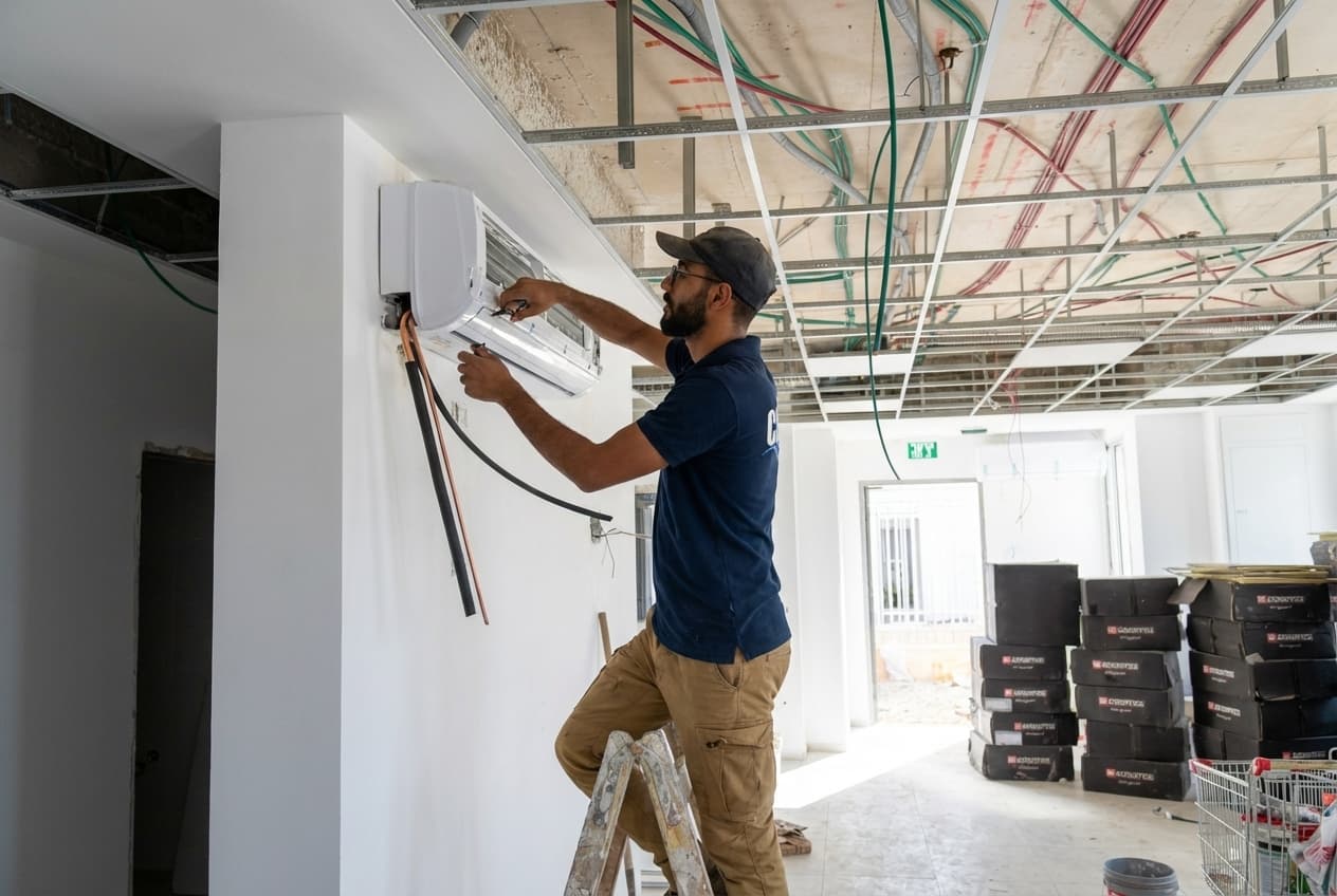 הכנת תשתית מיזוג אוויר